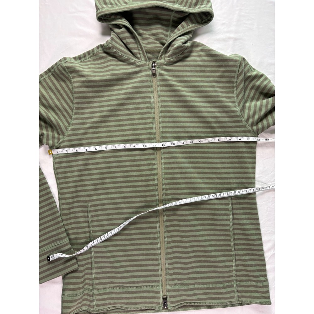 Lululemon Rival Hoodie Mens XL?Green Striped Bold Full Zip Casual Coastal Active - Picture 7 of 8